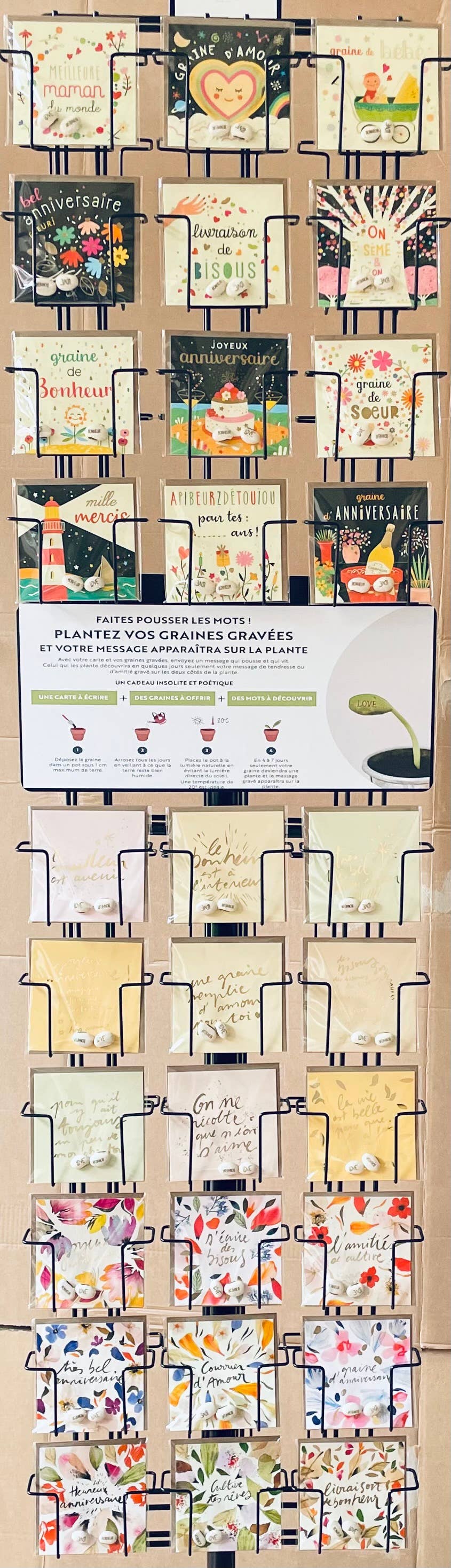 TG54- Carte et 2 graines gravées à planter