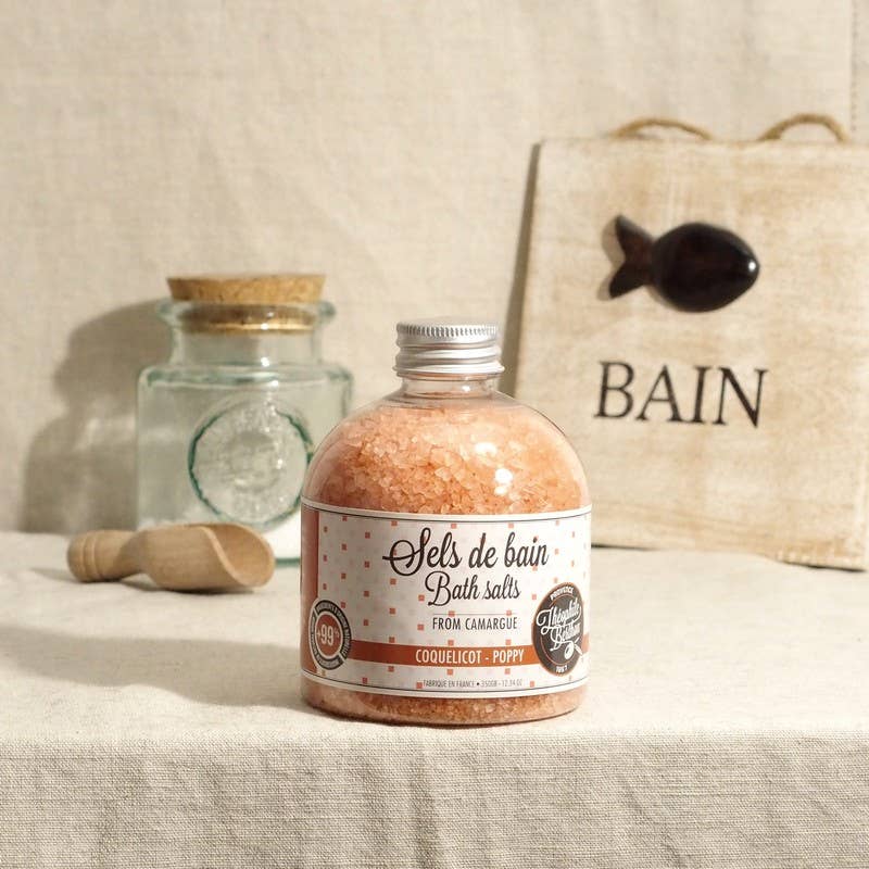 SELS DE BAIN DE CAMARGUE. PARFUM COQUELICOT