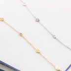 Collier Feuilles Acier: Or