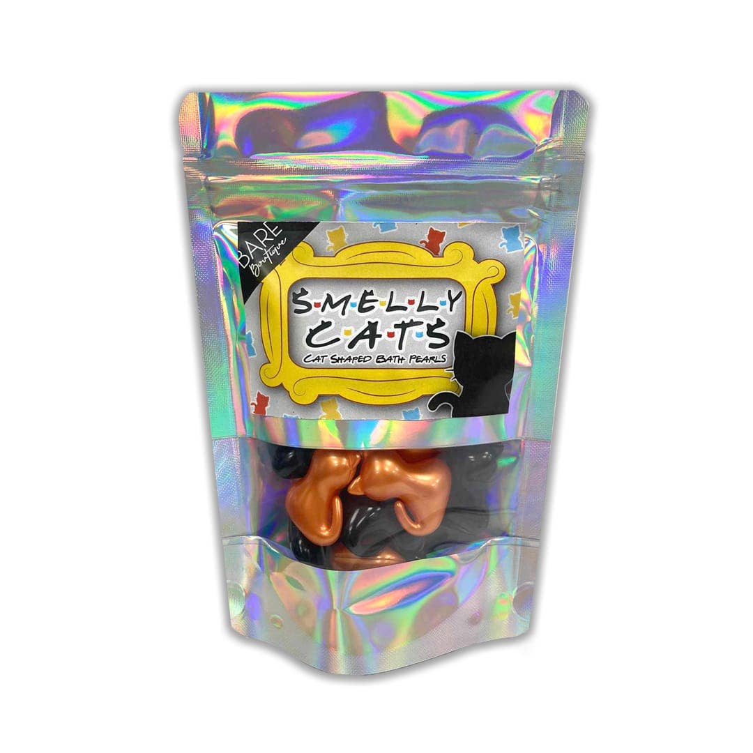 Pearls de bain en forme de chats Smelly Cats aux parfums fraise et pêche