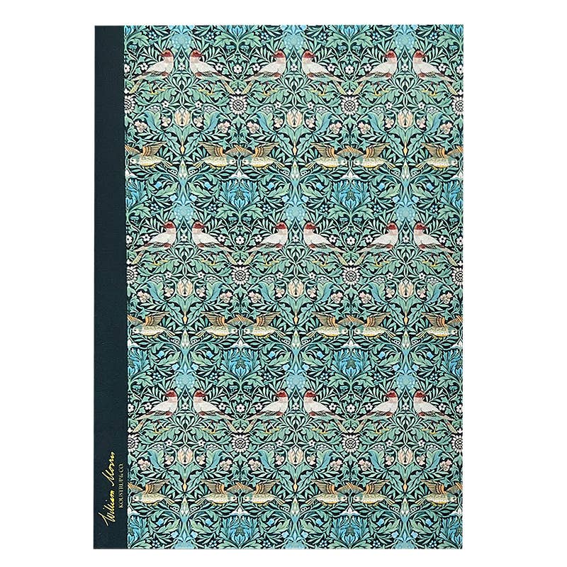Cahier à motif vert d'oiseau - Fabriqué au Danemark