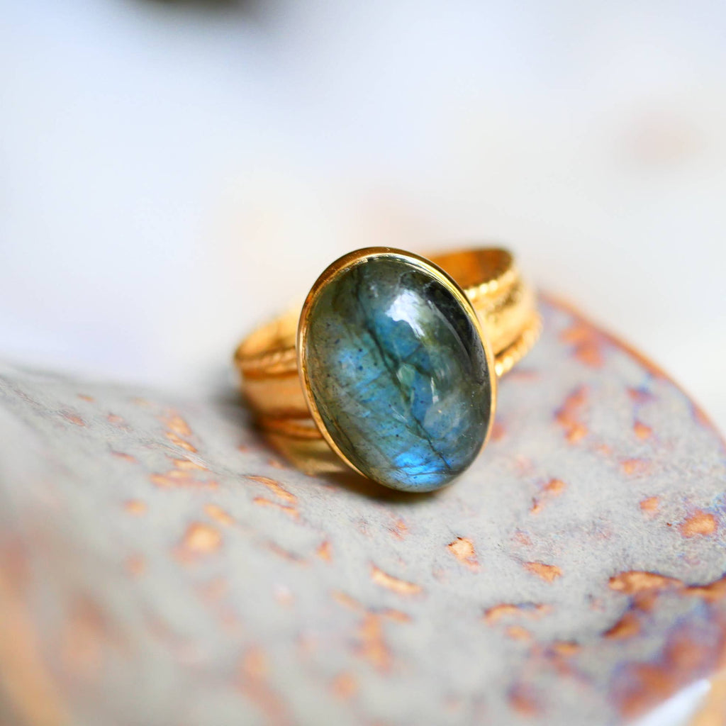 BAGUE MATHILDE LABRADORITE