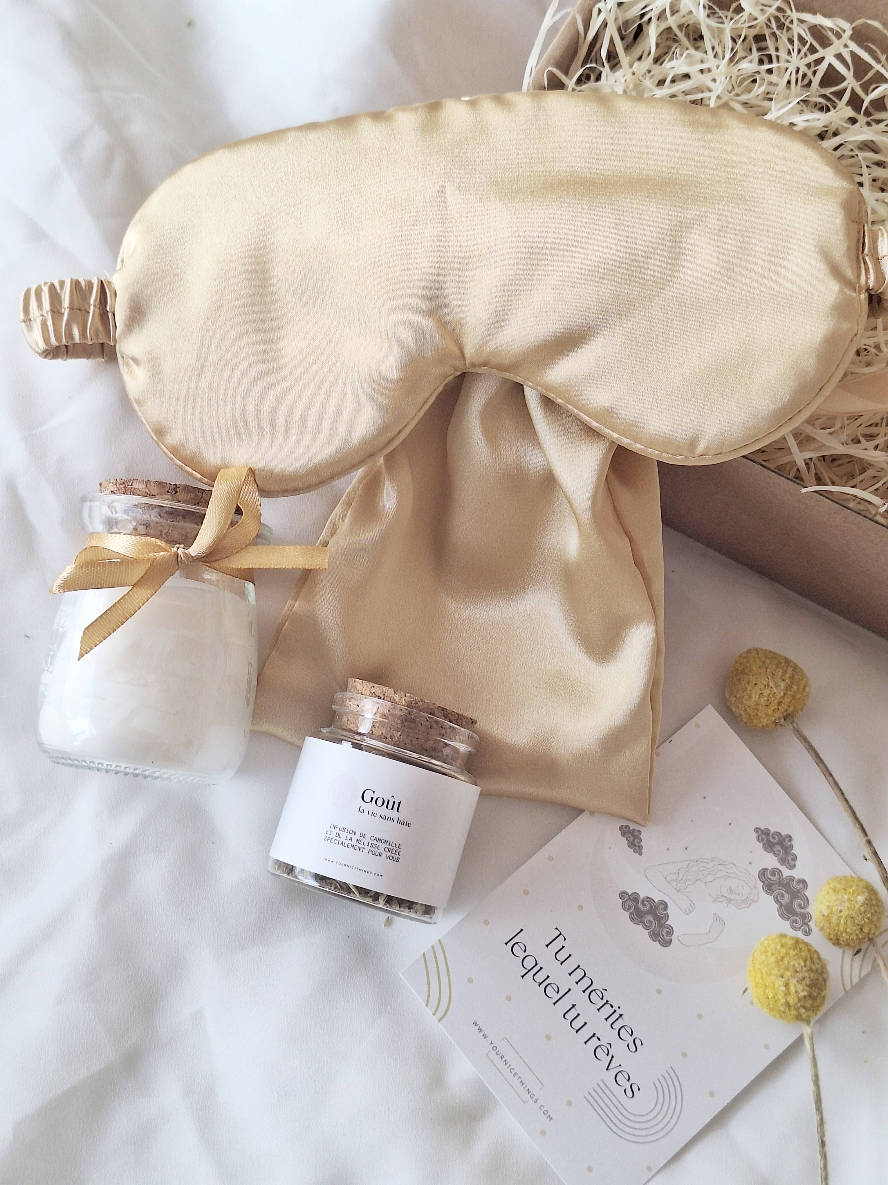 Coffret cadeau bougies en soja "Tu mérites ce que tu rêves..": Français