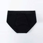 Jupe périodique en coton à taille basse avec dentelle: Noir / S