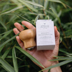 Rouleau de massage facial en bois avec boule en acier inoxydable migraine
