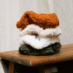 Lot de 2 chouchou sherpa: Kaki & Ecru