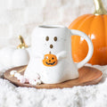 Tasse d'Halloween en forme de fantôme avec citrouille