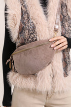 Sac ROSA VELOURS - 4135: Kaki