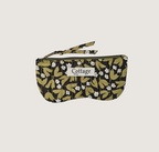 Porte lunette  100 % coton  : Grande blanche jaune