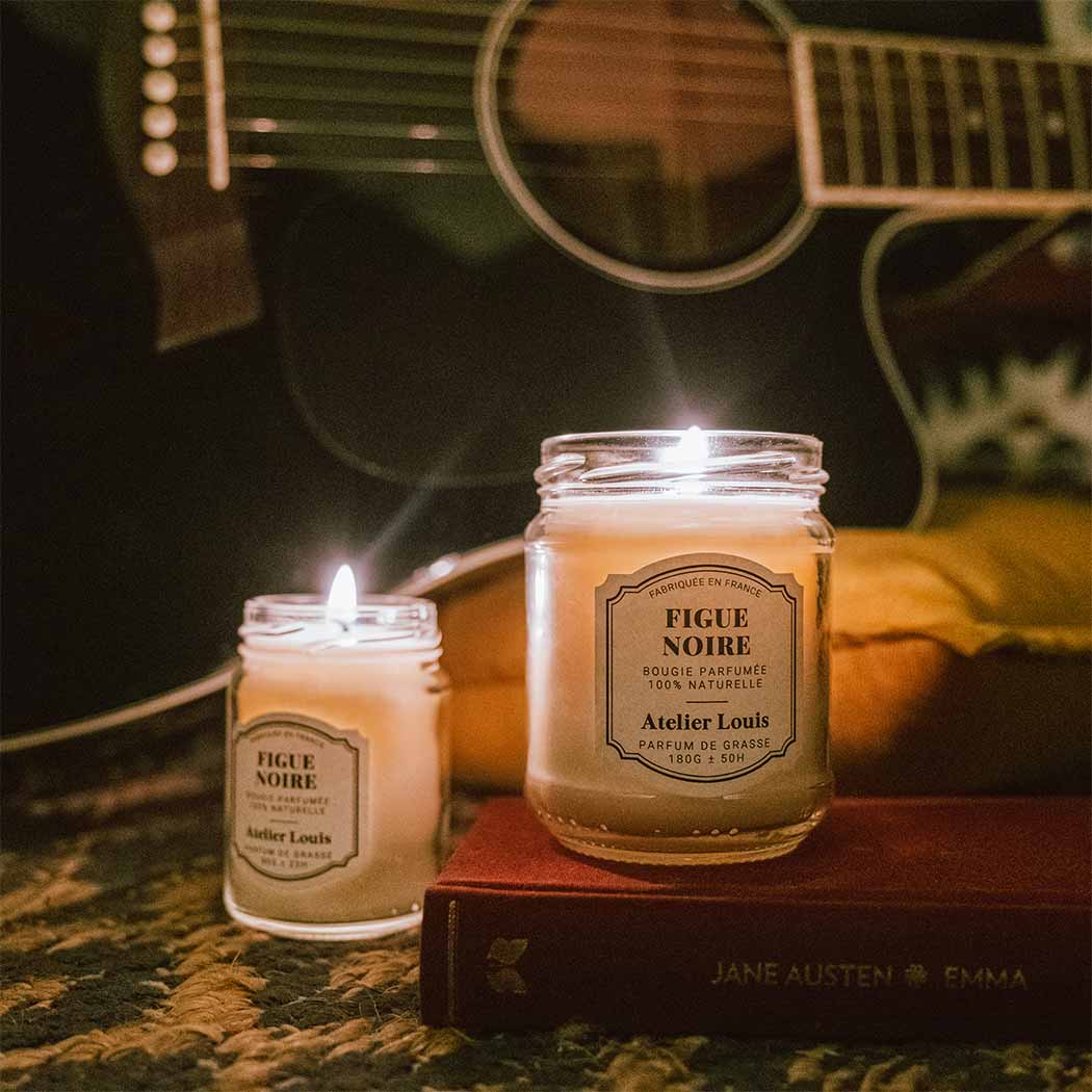 Bougie Parfumée Figue Noire: Petite - 25H de combustion