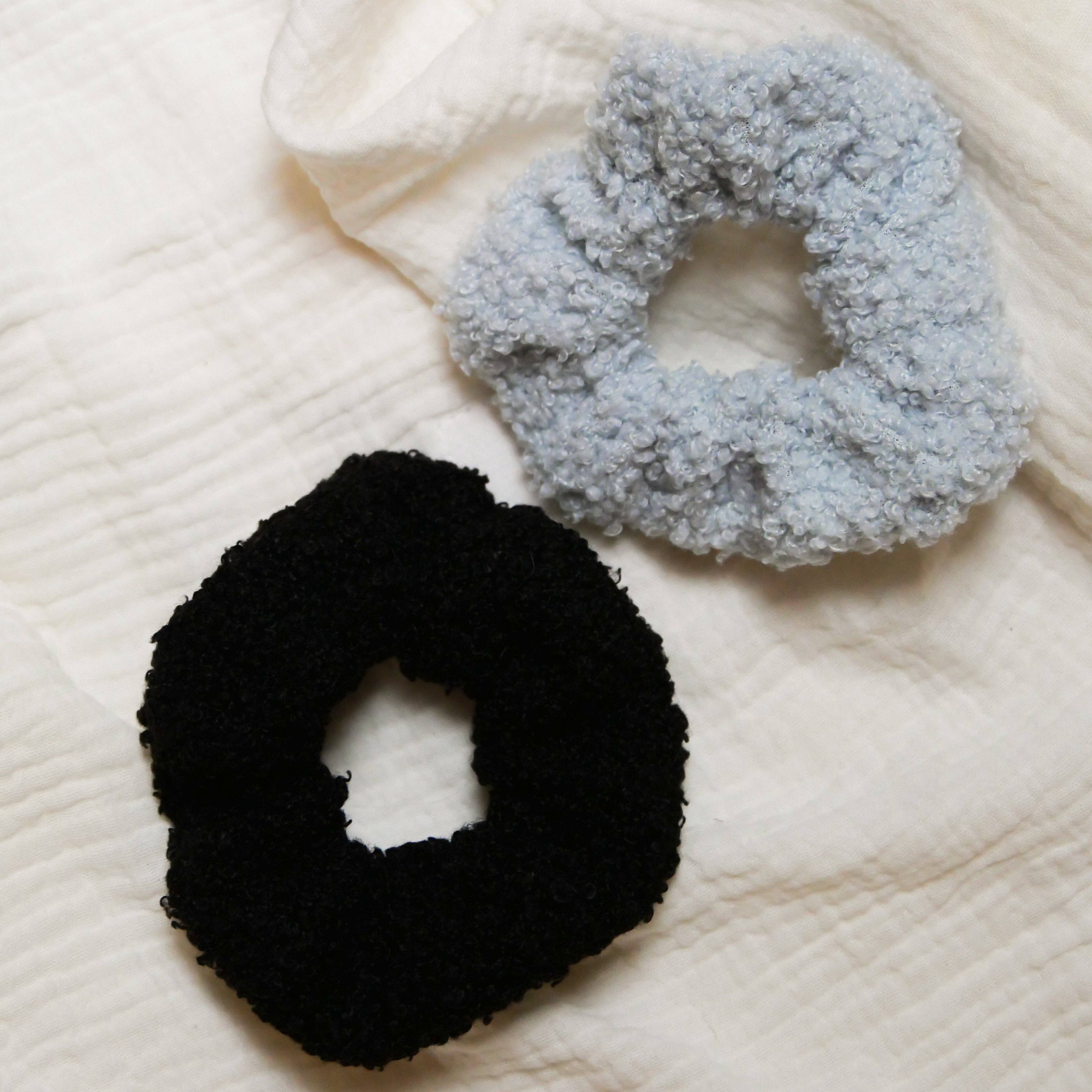 Lot de 2 chouchou sherpa: Kaki & Ecru