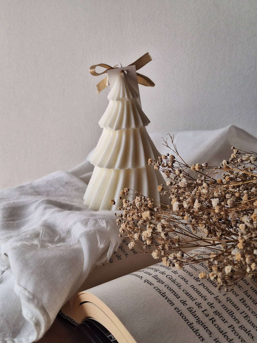 Bougie de Noël en cire de soja, sapin de Noël: Français / Sans boîte