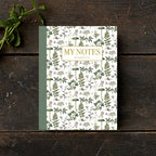 Motif floral vert - Carnet de notes - Fabriqué au Danemark