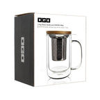 Tisanière gustave en verre double paroi 350 ml