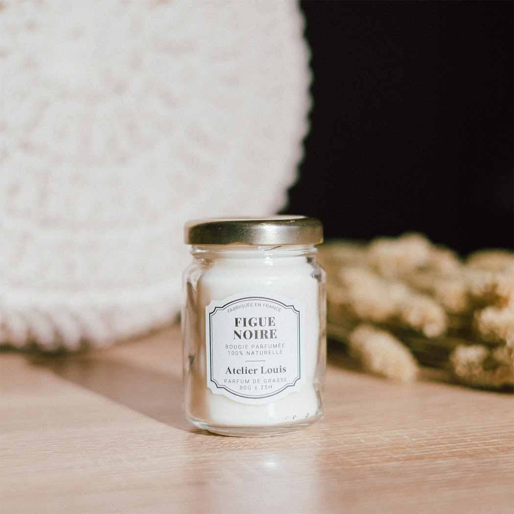 Bougie Parfumée Figue Noire: Petite - 25H de combustion