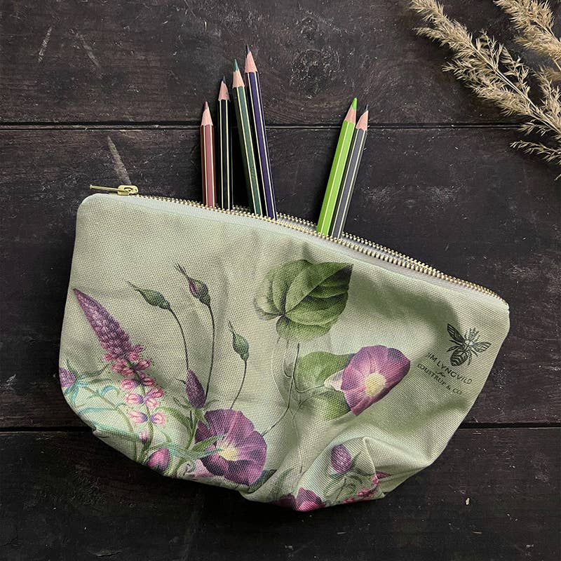 Trousse de toilette Blossom Garden avec fond 100 % coton biologique