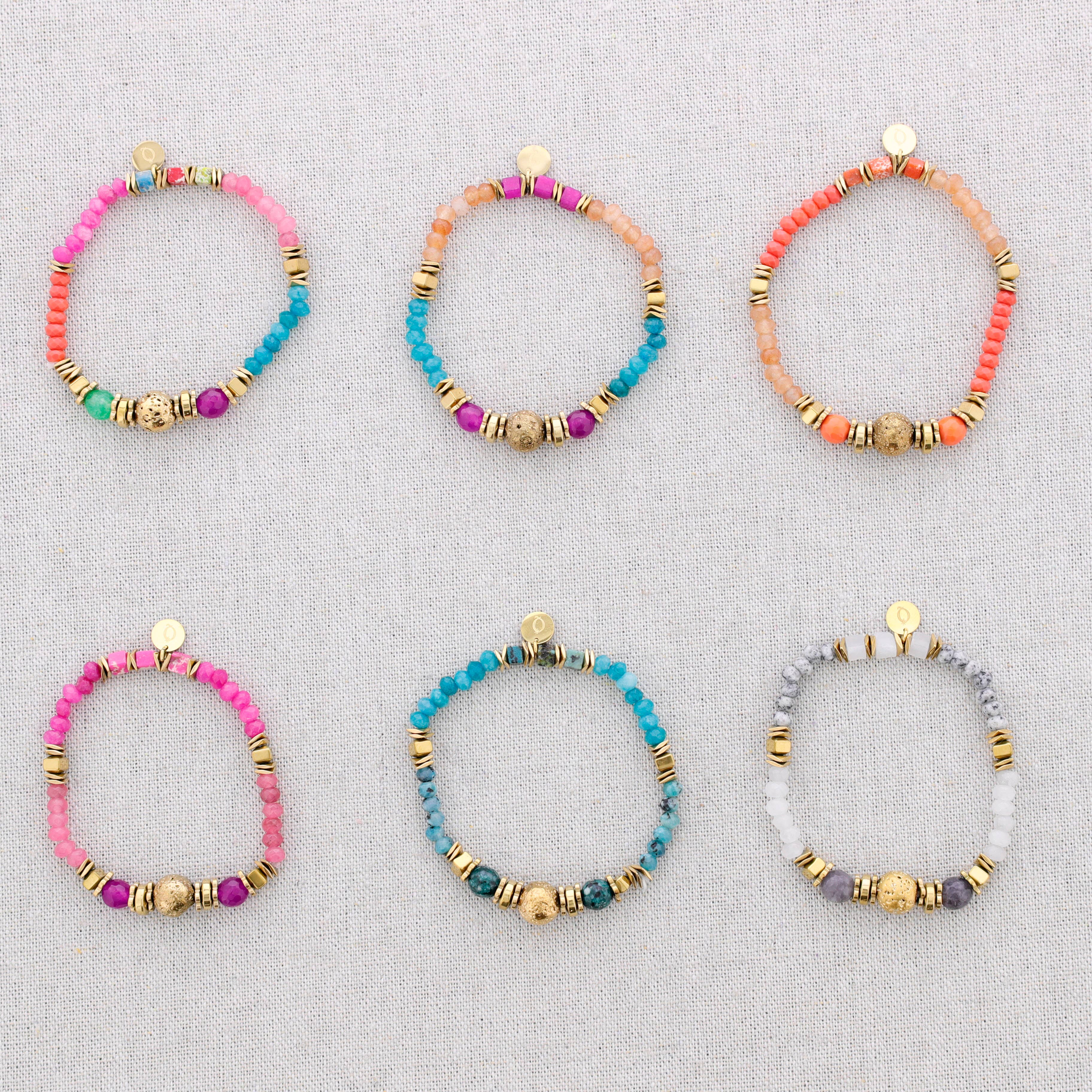 Bracelet élastique en acier avec pierres: Blank