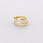 Bague Acier Plusieurs Bandes Perles: Combiné 1