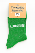 Chaussettes AUDACIEUSE femme fille anniversaire noël