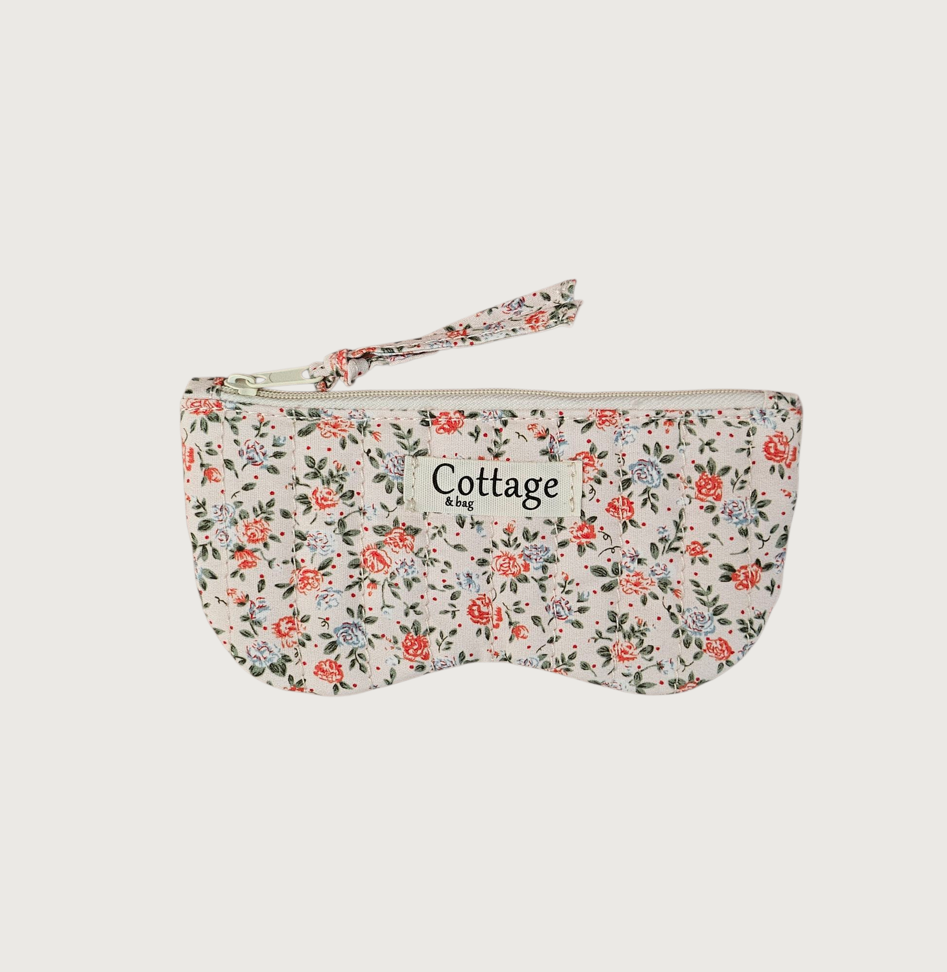 Porte lunette  100 % coton  : Patch bleu