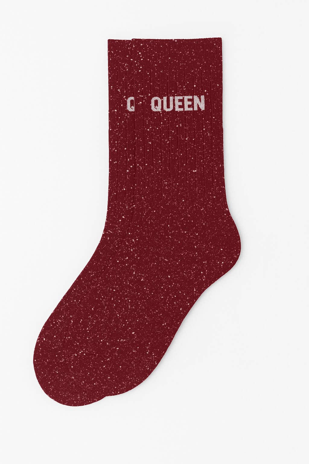 Chaussettes à Paillettes à Message "Queen" Cherry Pop