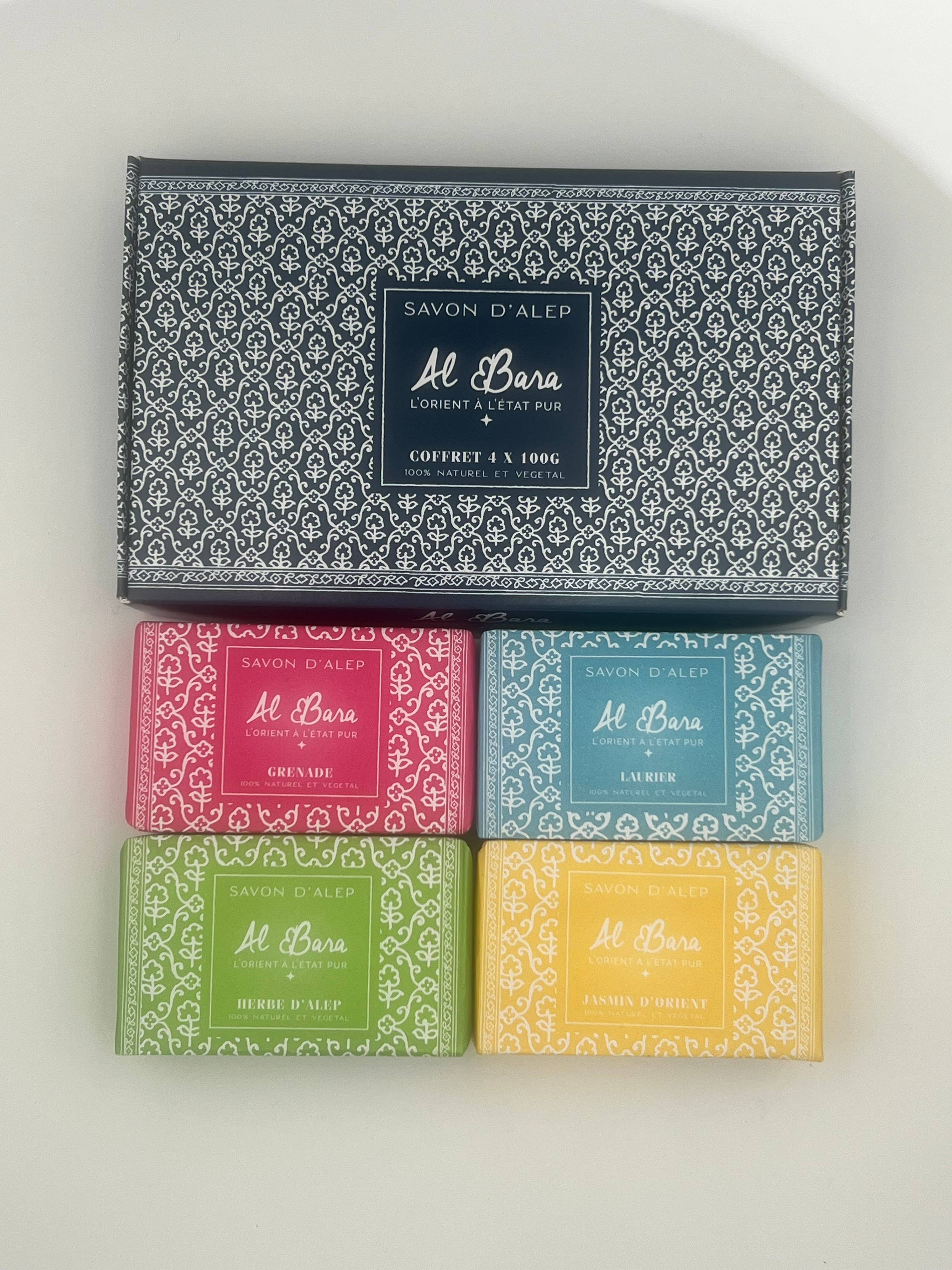 Coffret Elixir - 4 savonnettes d'Alep parfumés 50gr