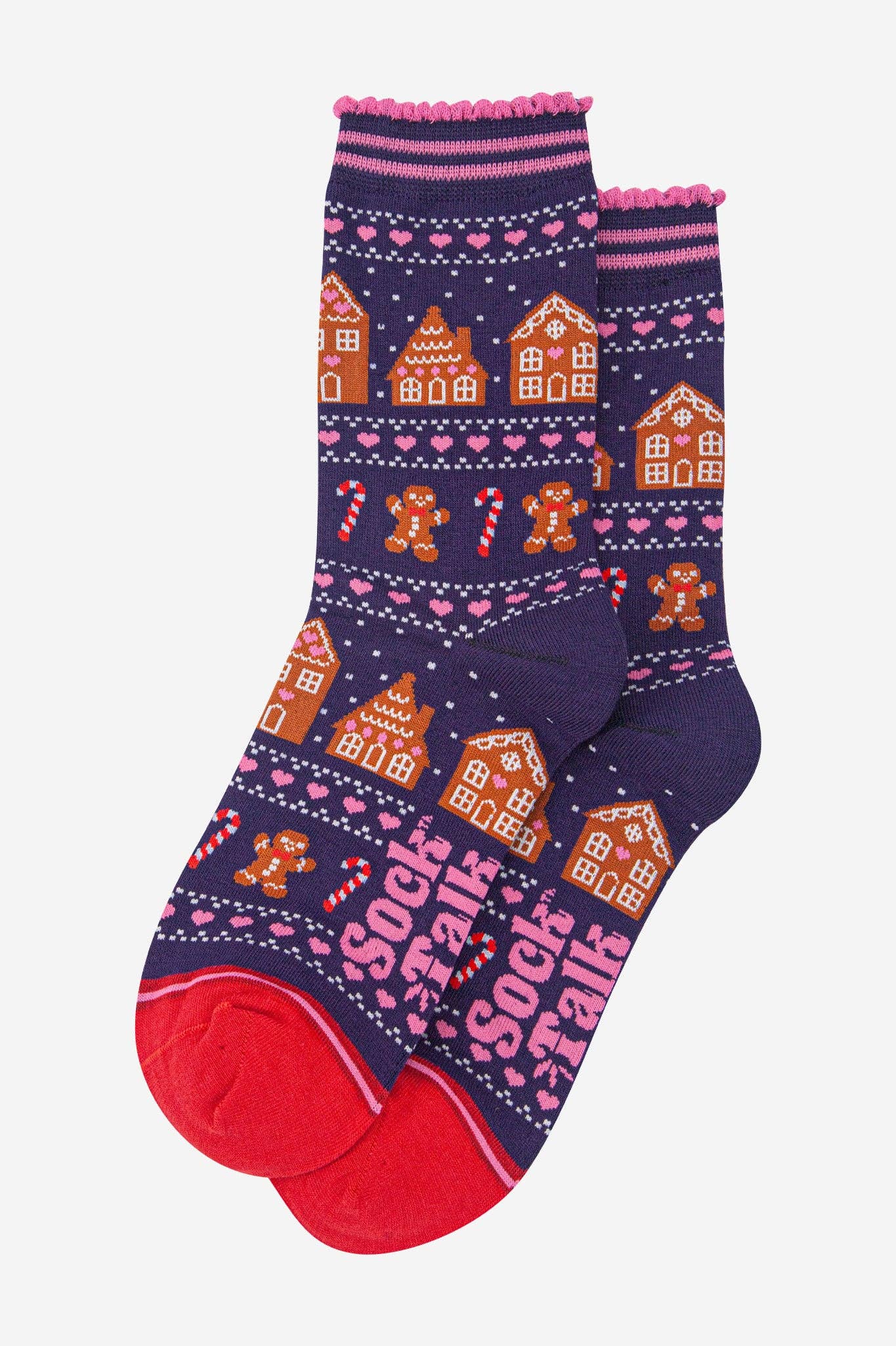 Coffret cadeau chaussettes en bambou pour femmes Cracker de Noël Pain d'épice: ROYAUME-UNI 3-7 | UE 36-40 | ÉTATS-UNIS 5-9