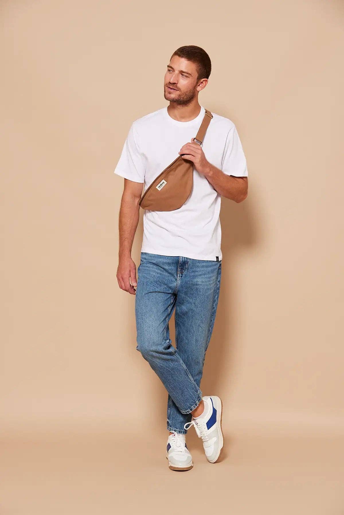 Sac banane Sasha: Denim gris