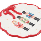 Plat à bibelots de Noël Casse-Noisette avec nœud