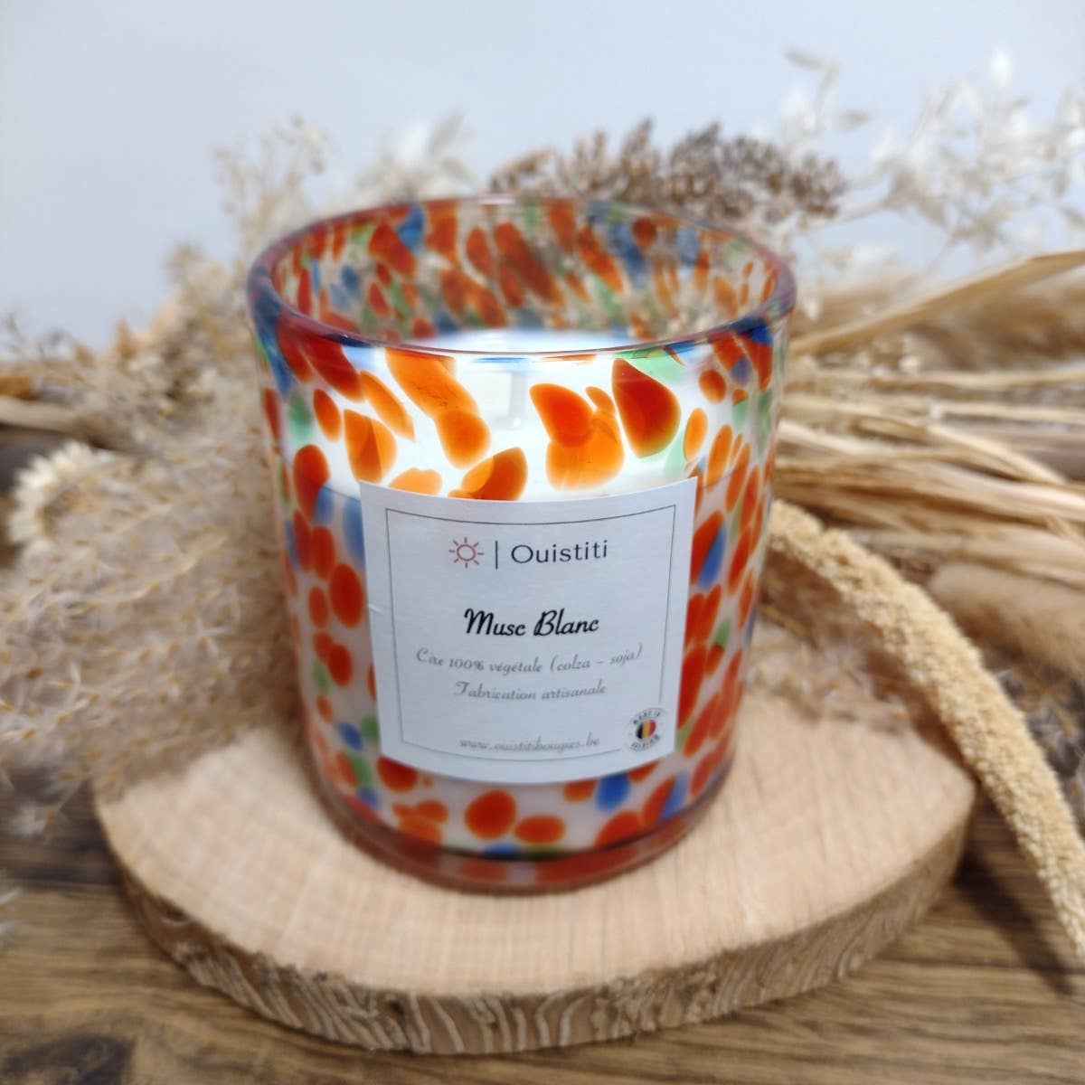 Bougie Parfumée Musc Blanc - Rouge & Bleu - 200 g