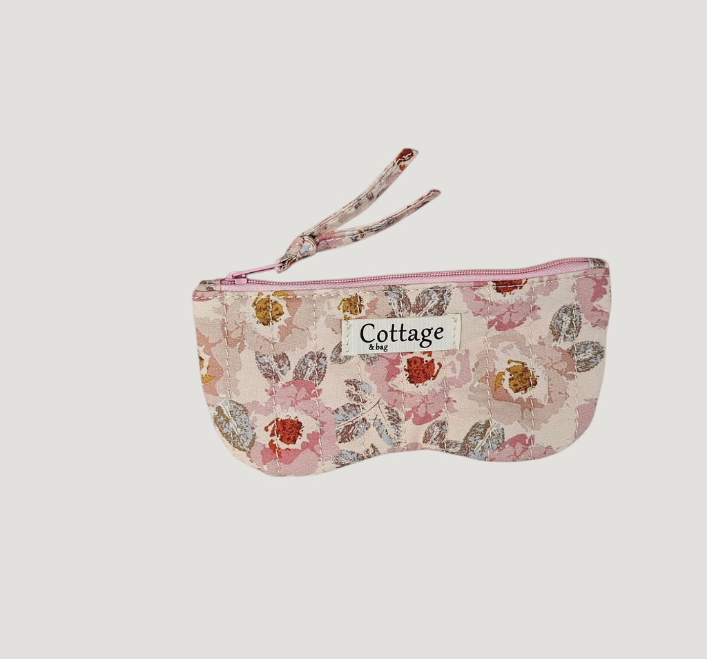 Porte lunette  100 % coton  : Grande blanche jaune