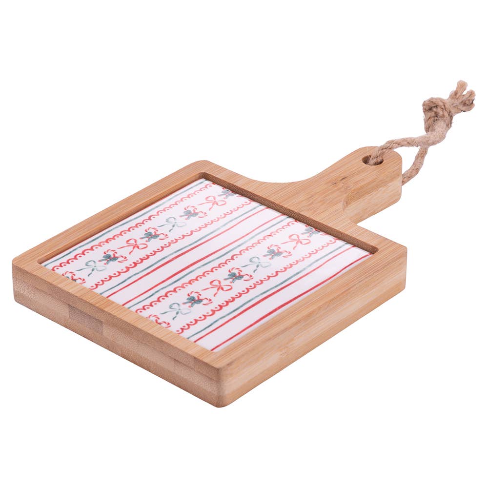 XMAS FIOCCHI PLANCHE 19,5x13 CÉRAMIQUE/BAMBOU