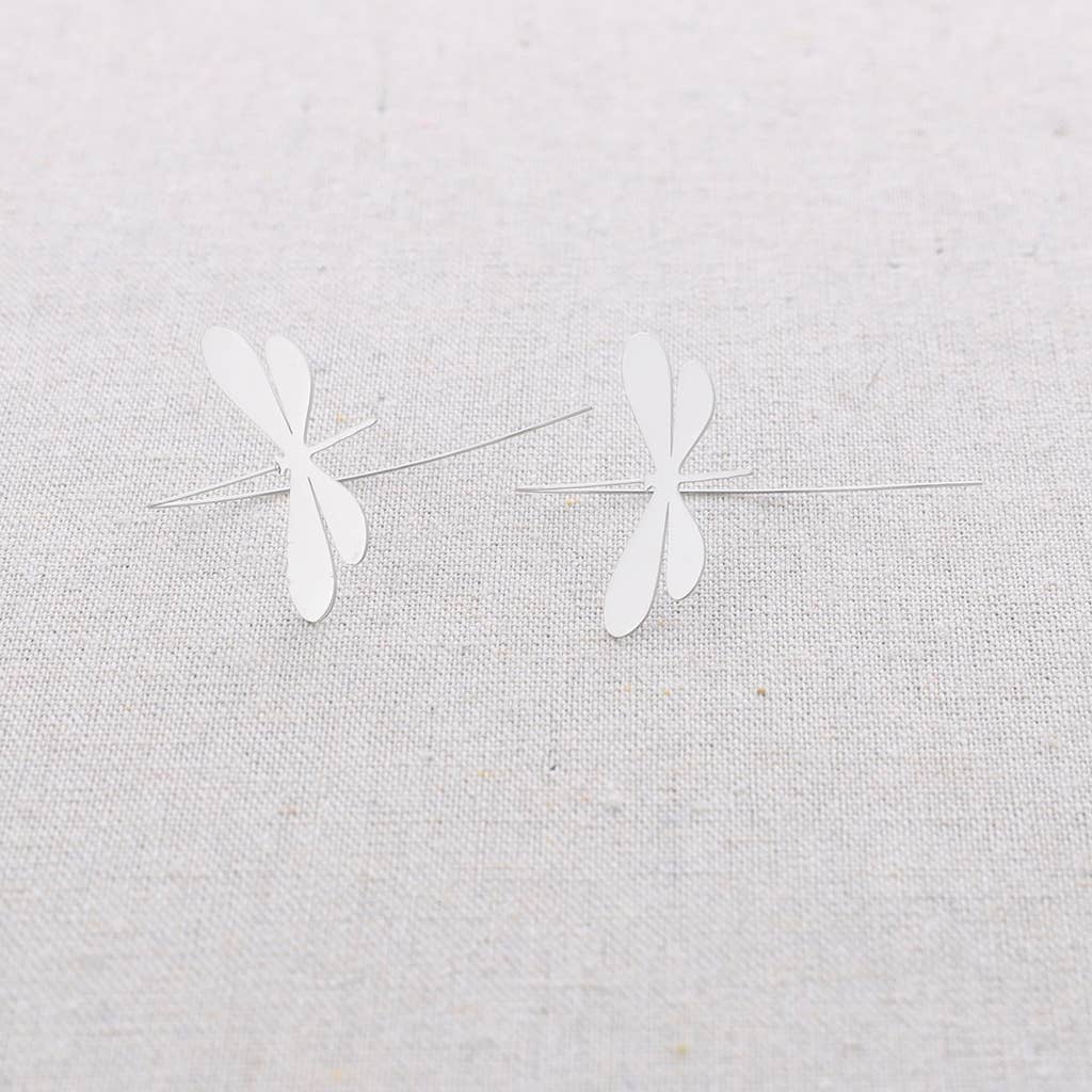 Boucles d'oreilles en acier Libellule: Or