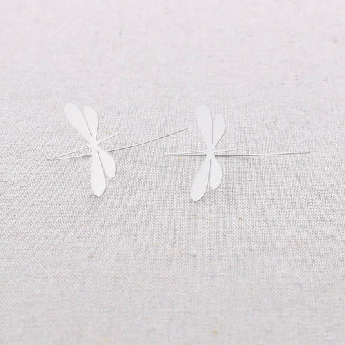 Boucles d'oreilles en acier Libellule: Or