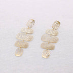 Boucles d'oreilles en acier filigrané de forme géométrique: Or