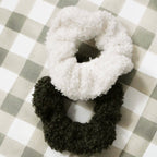 Lot de 2 chouchou sherpa: Kaki & Ecru