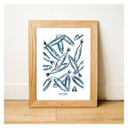 Papeterie Affiche Illustration Déco - Les Sardines 🐟: 14.8 x 21 cm
