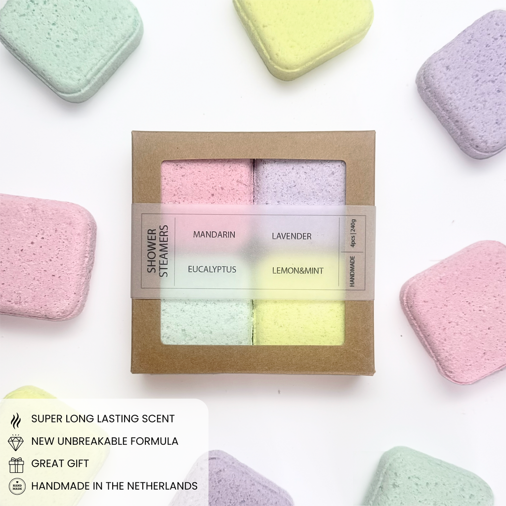 VAPEURS DE DOUCHE NATURELLES | COFFRET CADEAU 4PCS | MULTI | 240g
