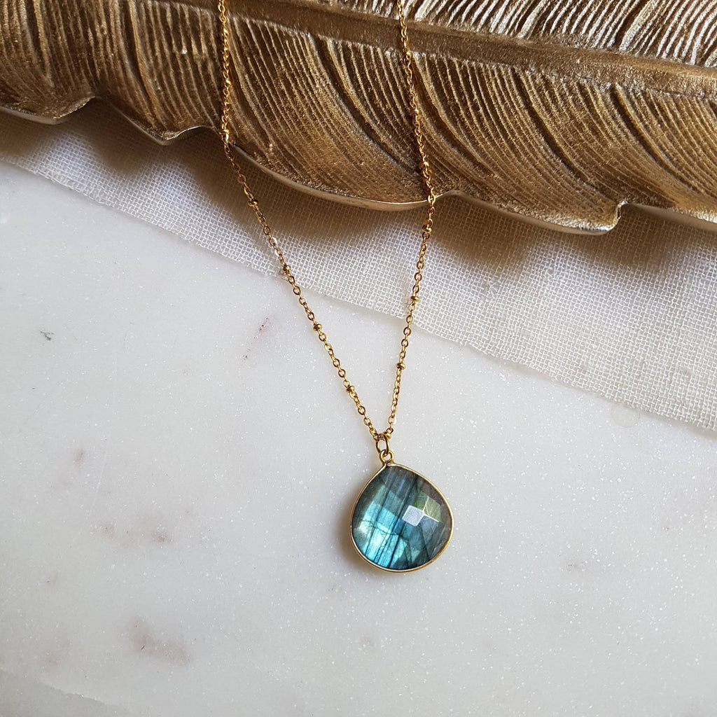 COLLIER JUSTINE LABRADORITE
