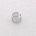 Anneau ajustable en acier ajouré: Or