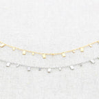 Collier en acier et pendentifs rectangulaires: Or