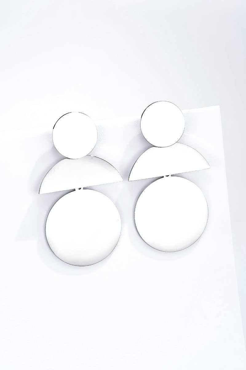 Boucles d'oreilles géométriques en acier inoxydable 124AQ385: Or