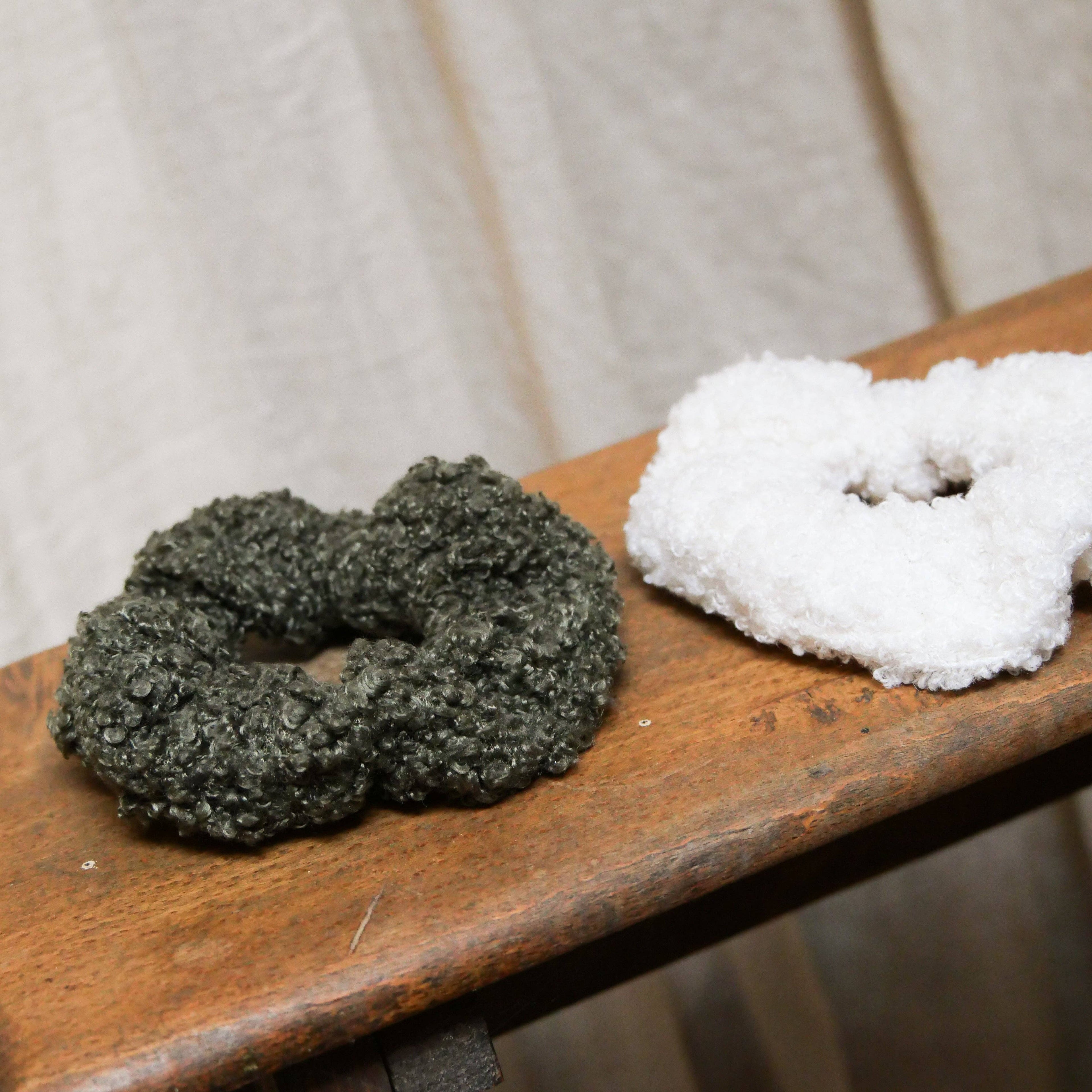 Lot de 2 chouchou sherpa: Camel & Beige