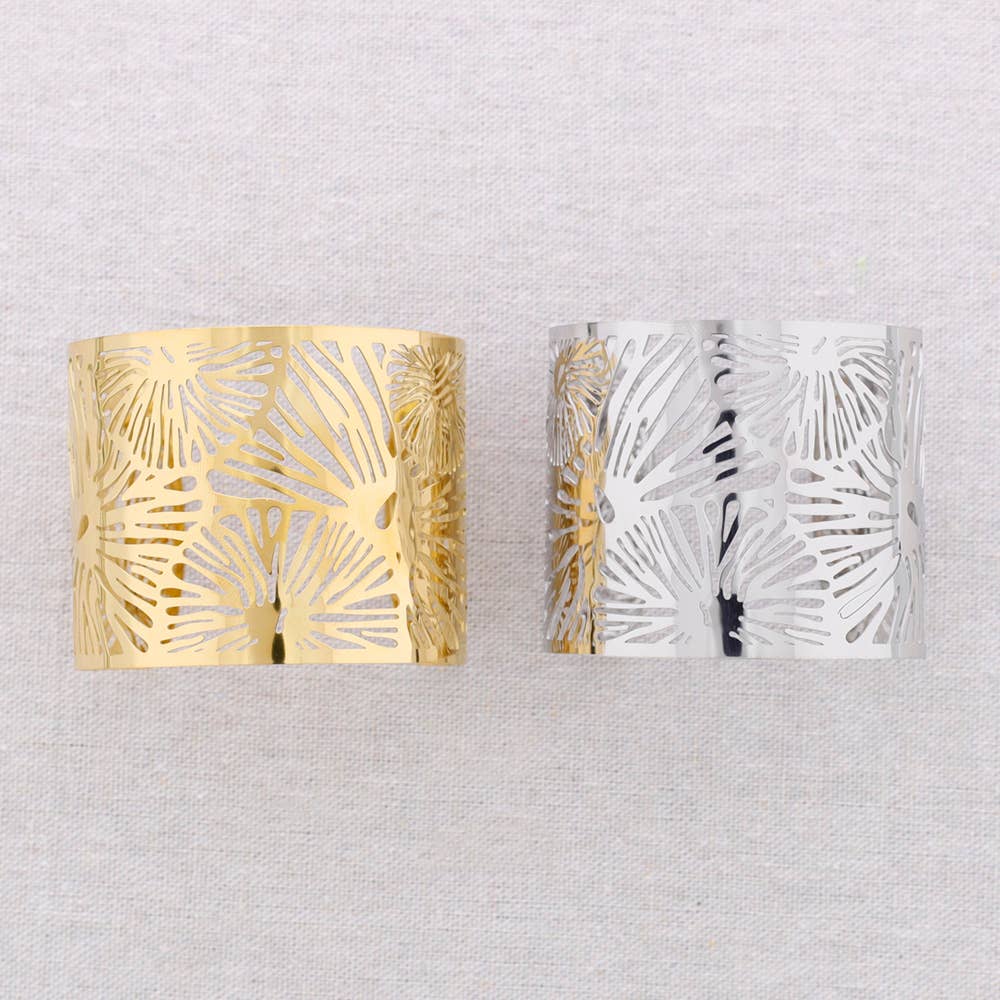 Bracelet tropical ajustable en acier: Or