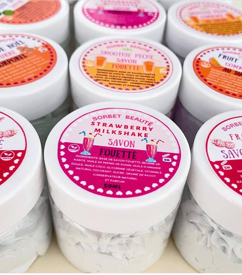 Savon Fouetté / Whipped Body soap 50ml: Framboise vanille