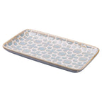 ENSEMBLE RÉACTIF 3 PLATEAUX RECTANGULAIRES BEIGE/GRIS/BLEU