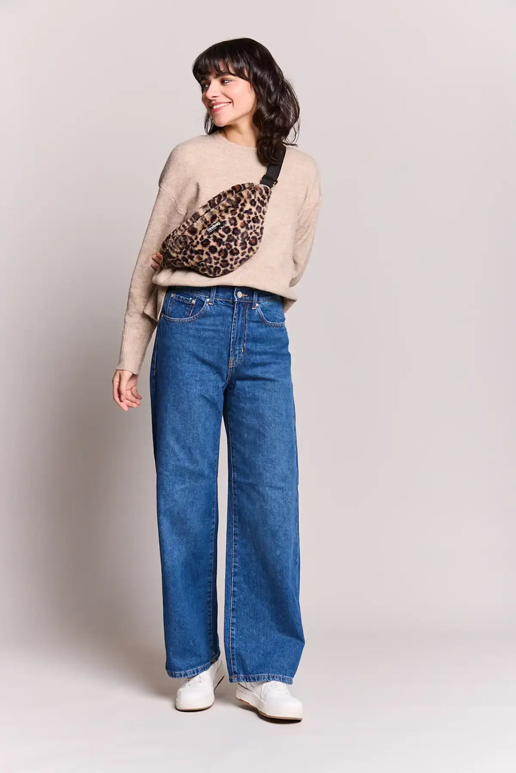 Sac banane Olivia: Denim bleu