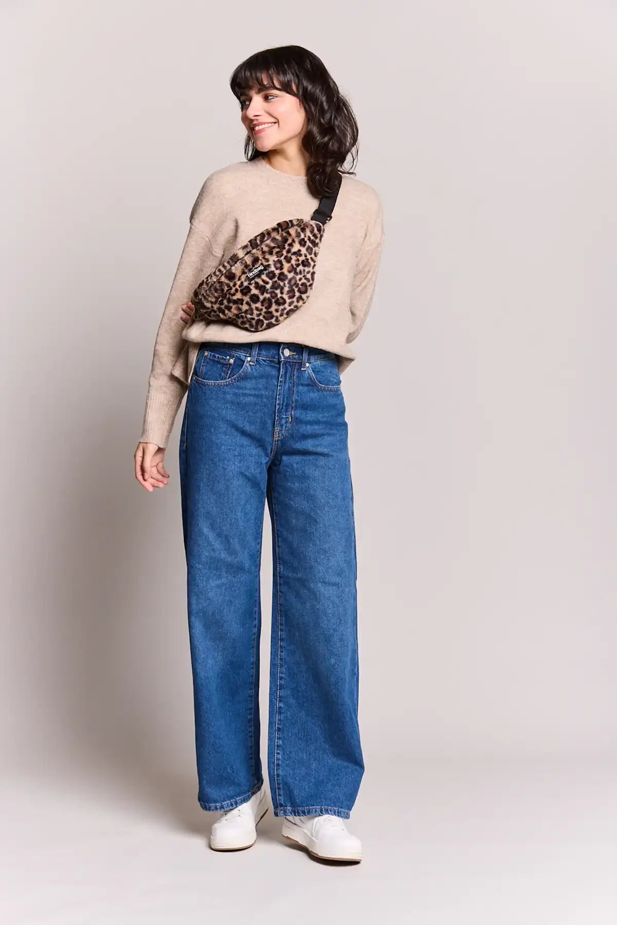 Sac banane Olivia: Denim bleu