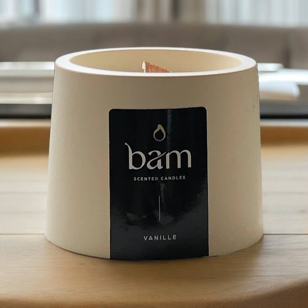 BAM - Bougie parfumée VANILLE - Collection CONE