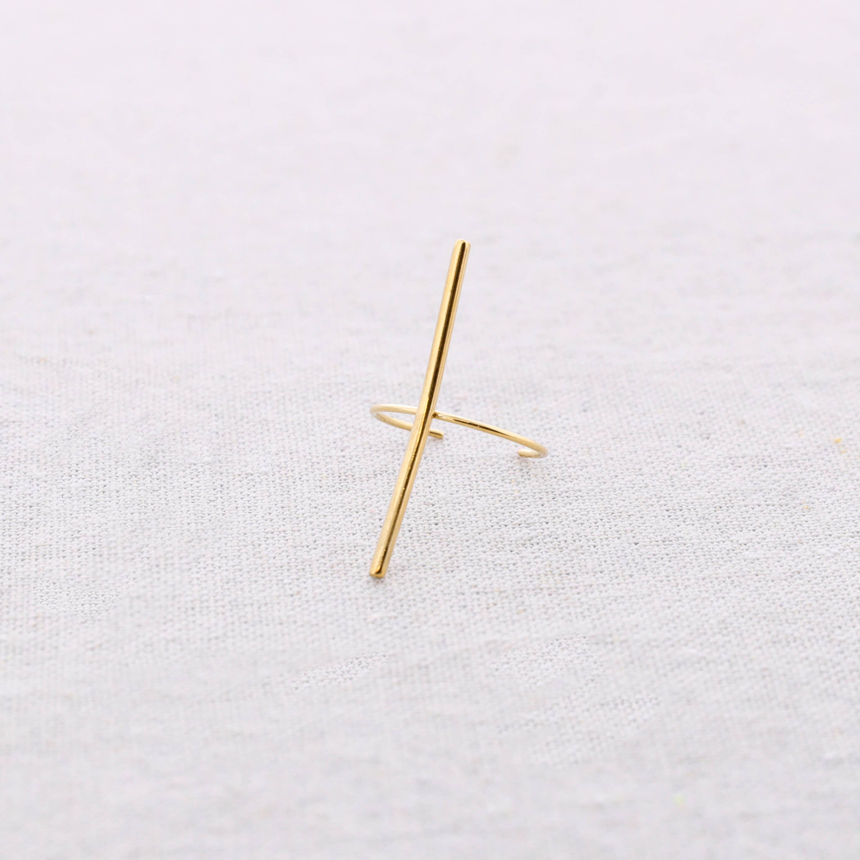 Bague Acier Bâton: Or